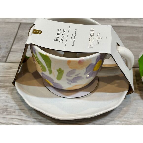 Target Threshold floral Easter bunny tea cup and saucer plate set - Picture 4 of 8